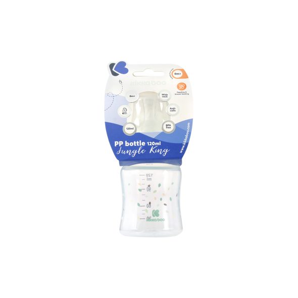 KIKKABOO KOJENECKÁ LÁHEV 120ML 0M+ JUNGLE KING MINT - KOJENECKÉ LAHVE - KRMENÍ