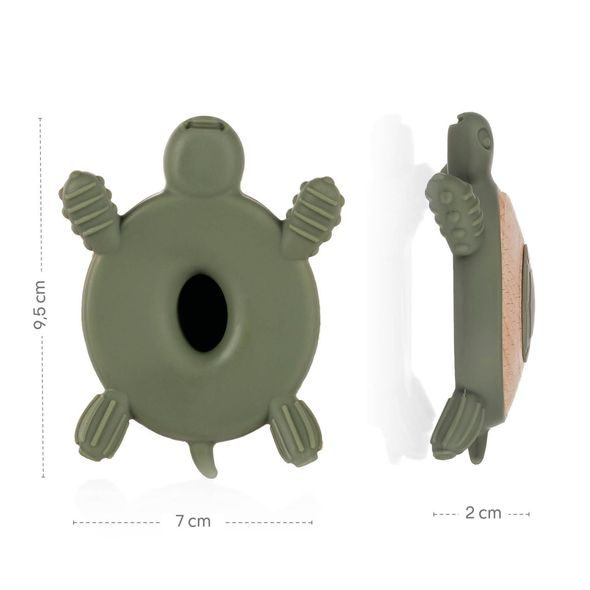 ZOPA SILIKONOVÉ DŘEVĚNÉ KOUSÁTKO TURTLE - KOUSÁTKA - PRO DĚTI