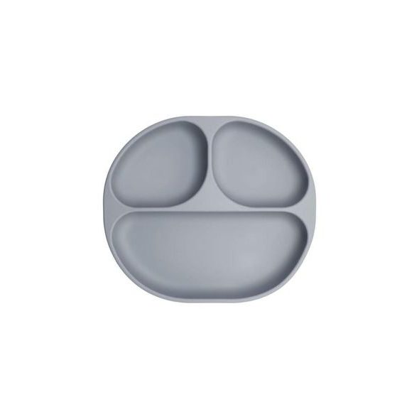 MOMI DĚTSKÝ SILIKONOVÝ JÍDELNÍ SET MOMI AMI ŠEDÝ - MISKY, TALÍŘKY A PODLOŽKY - KRMENÍ