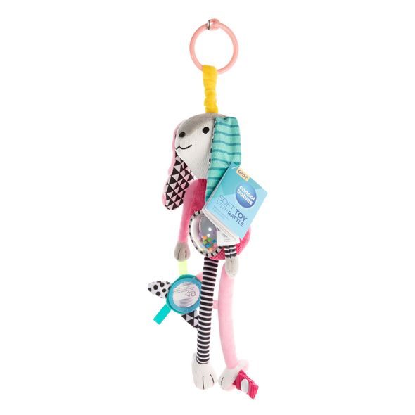 CANPOL BABIES PLYŠOVÁ HRAČKA S ÚCHYTEM NA DUDLÍK ZAJÍČEK - HRAČKY K ZAVĚŠENÍ - PRO DĚTI