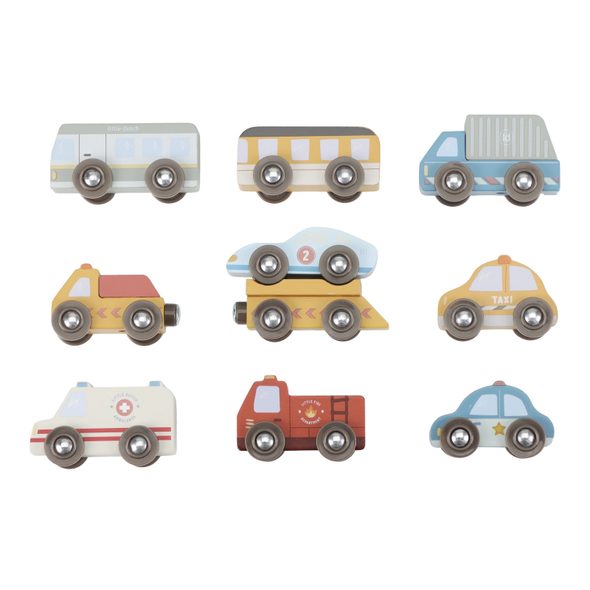LITTLE DUTCH SADA DŘEVĚNÝCH AUTÍČEK - LITTLE DUTCH - PRO DĚTI
