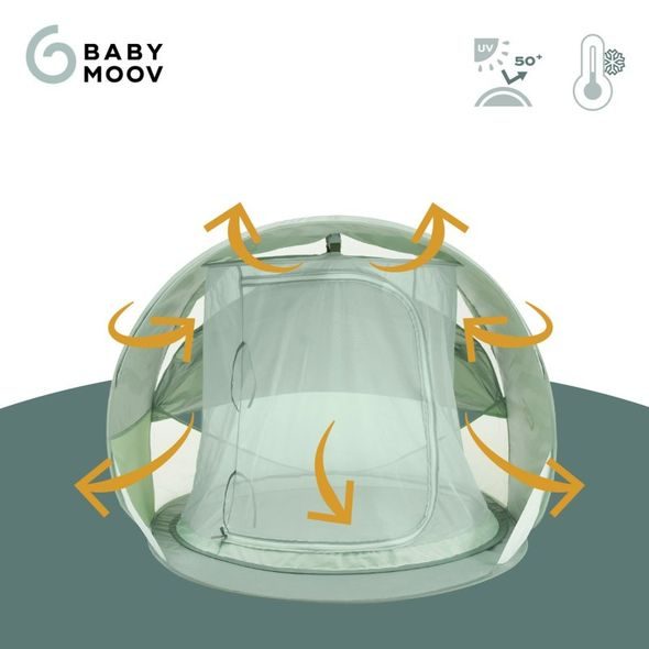 BABYMOOV SKLÁDACÍ STAN MOOV & PROTECT GREEN LAGOON - UV STANY - PRO DĚTI