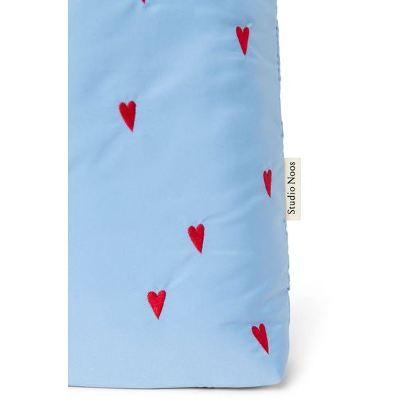 STUDIO NOOS PUFFY MOM BAG LIGHT BLUE HEARTS - ORGANIZÉRY A KOŠÍKY - KOČÁRKY A PŘÍSLUŠENSTVÍ
