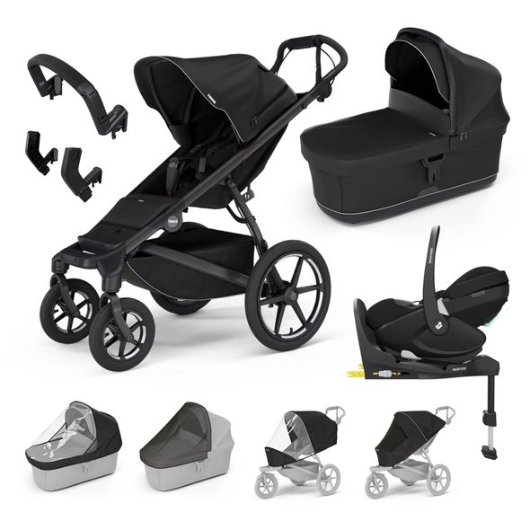 THULE TROJKOMBINACE 10V1 URBAN GLIDE 4-WHEEL + BASSINET + PŘÍSLUŠENSTVÍ 2024 + MAXI-COSI PEBBLE 360 PRO² + ZÁKLADNA FAMILYFIX 360 PRO - KOMBINACE S PŘÍSLUŠENSTVÍM - KOČÁRKY A PŘÍSLUŠENSTVÍ