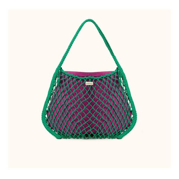 STUDIO NOOS MACRAME MOM BAG SÍŤKA GREEN & TAŠKA PURPLE GREEN - DOPLŇKY - PRO MAMINKY