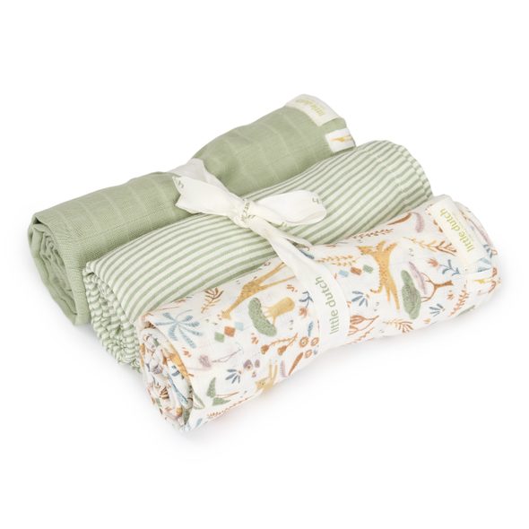 LITTLE DUTCH PLENY 70X70CM SAFARI WONDERS 3 KS - LITTLE DUTCH - PRO DĚTI
