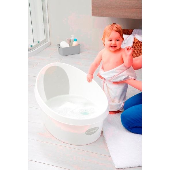 SHNUGGLE VANIČKA TODDLER BÍLÁ SE SVĚTLE ŠEDOU - VANIČKY PLASTOVÉ - KOUPÁNÍ A ZDRAVÍ