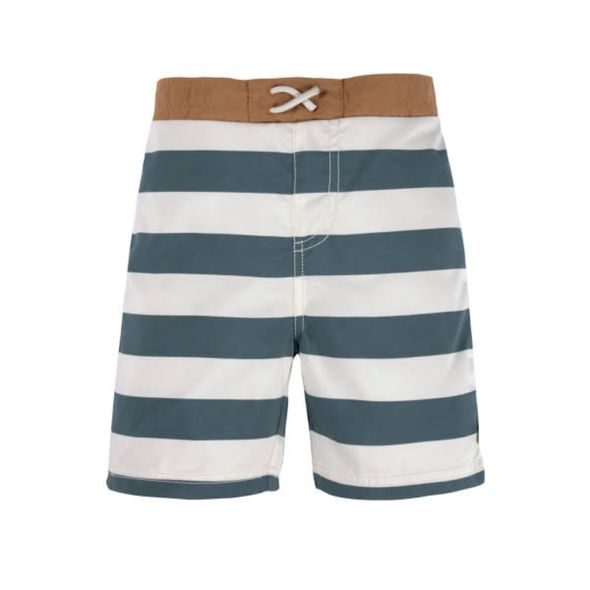 LÄSSIG SPLASH BOARD SHORTS BLOCK STRIPES MILKY/BLUE - DOJČENECKÉ PLAVKY - KOUPÁNÍ A ZDRAVÍ