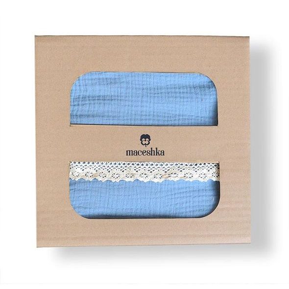 MACESHKA MUŠELÍNOVÉ POVLEČENÍ NATURE S OZDOBNÝM OKRAJEM - POVLEČENÍ DO POSTÝLKY - SPINKÁNÍ