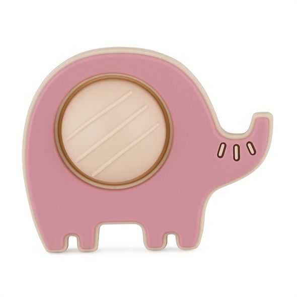 PETITE&MARS HRAČKA SILIKONOVÁ ELEPHANT EDWIN DUSTY ROSE 6M+ - HRAČKY PRO NEJMENŠÍ - PRO DĚTI