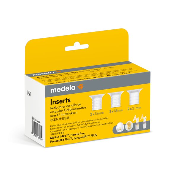 MEDELA VLOŽKY DO PRSNÍCH NÁSTAVCŮ SILIKONOVÉ (2X21MM, 2X18MM, 2X15MM) - PRSNÍ VLOŽKY - PRO MAMINKY