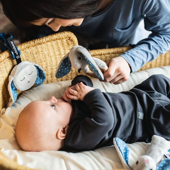 WHISBEAR® ŠUMÍCÍ ZÁVĚSNÝ KRÁLÍK - HRAČKY K ZAVĚŠENÍ - PRO DĚTI