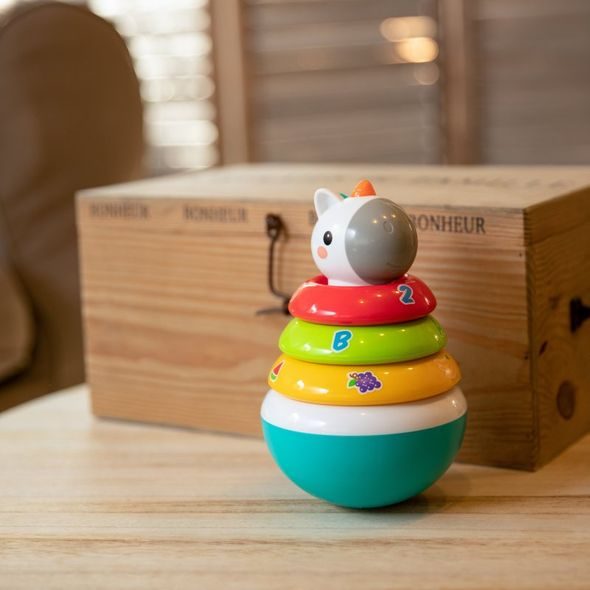 BO JUNGLE PLASTOVÁ HRAČKA B-ROLLY POLLY UNICORN - STOHOVACÍ HRAČKY - PRO DĚTI