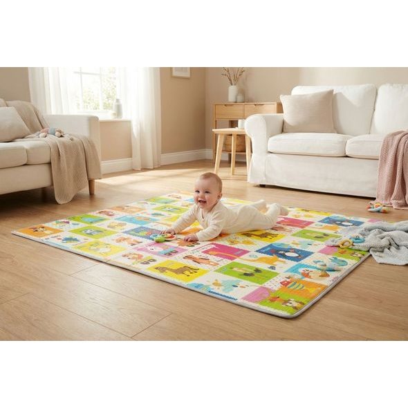 ZOPA MULTIFUNKČNÍ PĚNOVÁ SKLÁDACÍ PODLOŽKA OBOUSTRANNÁ 180X120 - HRACÍ PODLOŽKY NA ZEM - SPINKÁNÍ