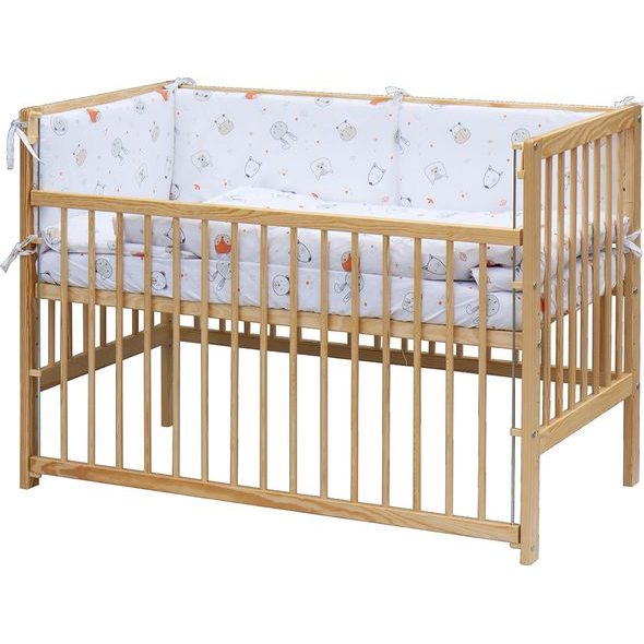 SCARLETT DĚTSKÁ POSTÝLKA S KOMPLETNÍ VÝBAVOU SCARLETT 120 X 60 CM - LABRA - DŘEVĚNÉ POSTÝLKY - SPINKÁNÍ