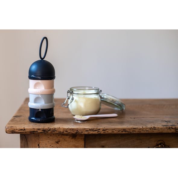 BEABA SADA KELÍMKŮ NA SUŠENÉ MLÉKO / SVAČINU DARK BLUE / GREY / PINK - DĚTSKÉ HRNEČKY - KRMENÍ