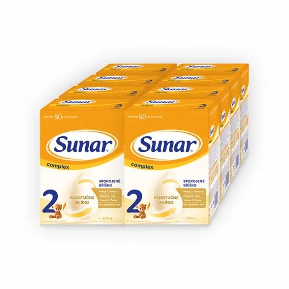 SUNAR 8X COMPLEX 2 MLÉKO POKRAČOVACÍ 600G - KOJENECKÁ MLÉKA - KRMENÍ