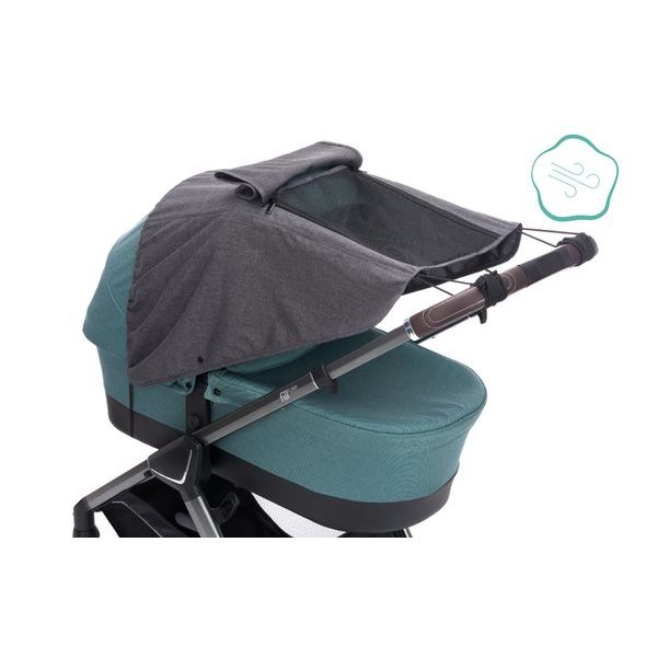 FILLIKID SLUNEČNÍ CLONA NA KOČÁREK DELUXE GREY MELANGE - SLUNEČNÍKY A CLONY - KOČÁRKY A PŘÍSLUŠENSTVÍ