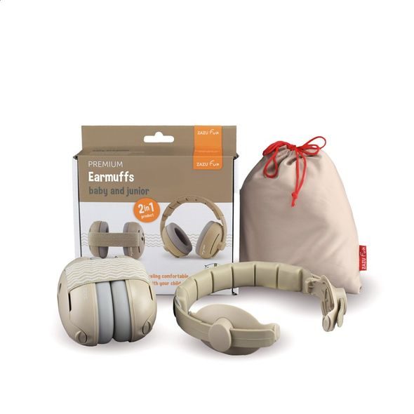 ZAZU ZAZU EARMUFFS BÉŽOVÉ - 2V1 DĚTSKÉ CHRÁNIČE SLUCHU - BEZPEČNOST DĚTÍ V DOMÁCNOSTI - KOUPÁNÍ A ZDRAVÍ