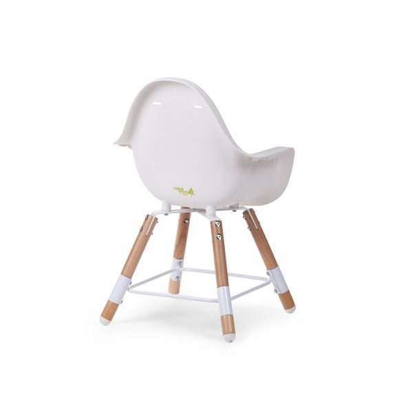 CHILDHOME ŽIDLIČKA 2V1 EVOLU 2 NATURAL / WHITE - JÍDELNÍ ŽIDLIČKY DŘEVĚNÉ - KRMENÍ