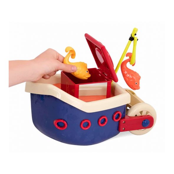 B-TOYS LOĎ S KAPITÁNEM FISH & SPLISH - HRAČKY DO VANY - PRO DĚTI