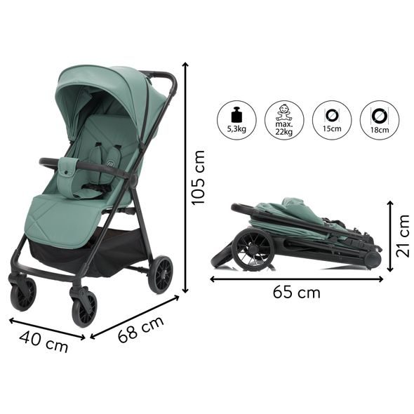 FILLIKID SPORTOVNÍ KOČÁREK BUGGY MILO AQUA - SPORTOVNÍ KOČÁRKY - KOČÁRKY A PŘÍSLUŠENSTVÍ