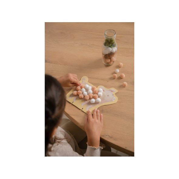 LITTLE DUTCH KREATIVNÍ SADA S BAMBULKAMI FARMA - HRAČKY PRO DĚTI - PRO DĚTI