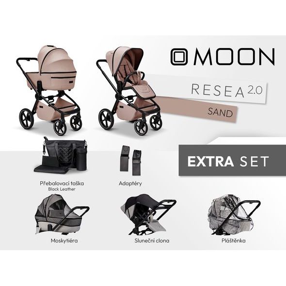 MOON RESEA 2.0 EXTRA SET - SAND - DVOJKOMBINACE - KOČÁRKY A PŘÍSLUŠENSTVÍ