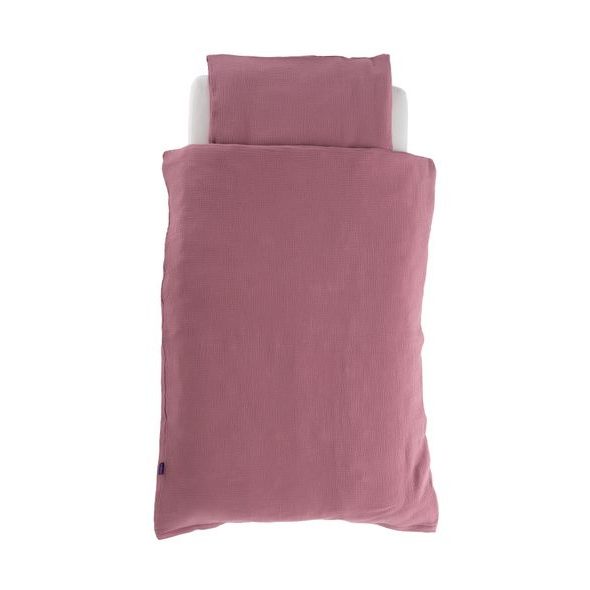 TRÄUMELAND POVLEČENÍ MUSSELIN 100/135 + 40/60 PFLAUME - POVLEČENÍ DO POSTÝLKY - SPINKÁNÍ