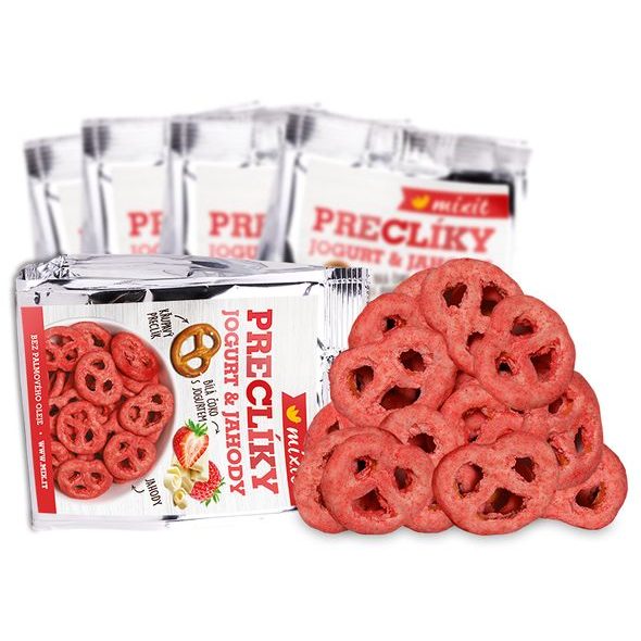 MIXIT PRECLÍKY DO KAPSY JOGURTOVÁ ČOKOLÁDA S JAHODAMI (70G) - DO TAŠKY NA VYCHÁZKU - PRO MAMINKY