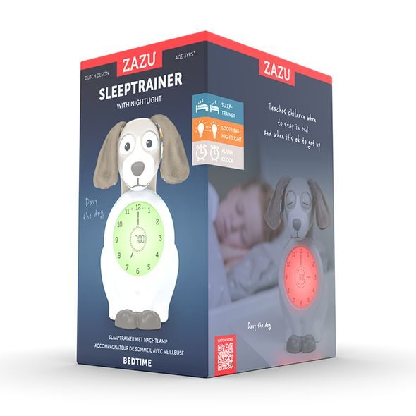 ZAZU PEJSEK DAVY HNĚDOŠEDÝ - TRÉNINKOVÝ BUDÍK S NOČNÍM SVĚTLEM - TRÉNINKOVÉ BUDÍKY - SPINKÁNÍ