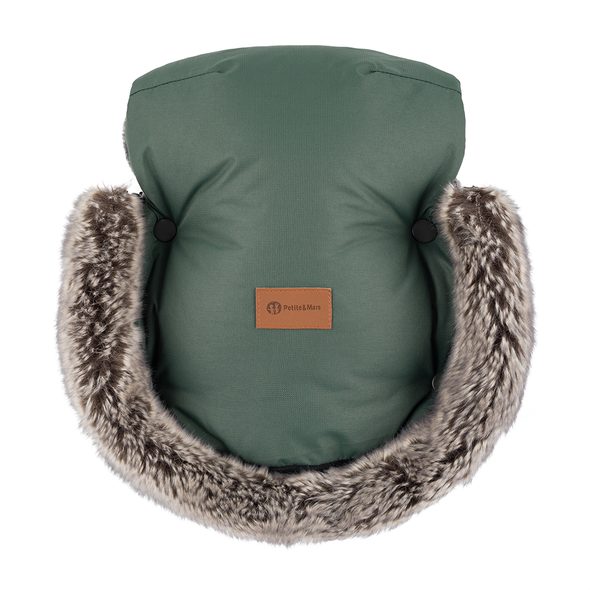 PETITE&MARS RUKÁVNÍK / RUKAVICE FURRY ELEGANT CARAMEL - RUKÁVNÍKY NA KOČÁREK - KOČÁRKY A PŘÍSLUŠENSTVÍ