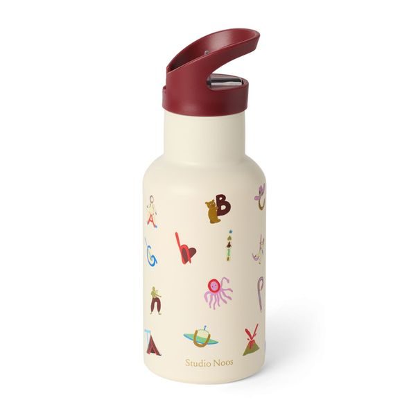 STUDIO NOOS NEREZOVÁ LÁHEV NA NÁPOJ SMALL 350ML L ABECEDA - TERMOOBALY A TERMOSKY - KRMENÍ