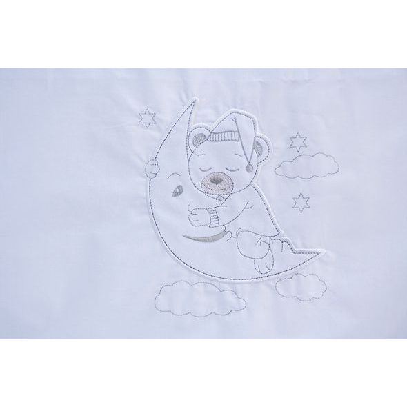 SCARLETT DĚTSKÉ POVLEČENÍ 2-DÍLNÉ PÉŤA BÍLÉ 100X135CM - POVLEČENÍ DO POSTÝLKY - SPINKÁNÍ