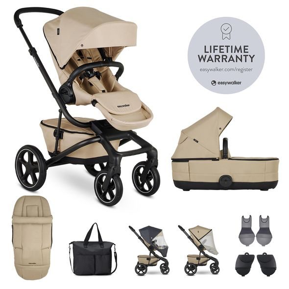 EASYWALKER JIMMEY SET XXL SAND TAUPE S PŘÍSLUŠENSTVÍM - DVOJKOMBINACE - KOČÁRKY A PŘÍSLUŠENSTVÍ