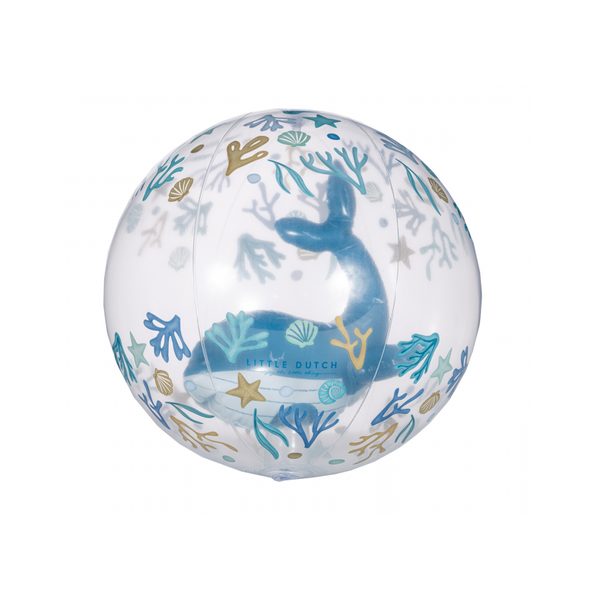 LITTLE DUTCH NAFUKOVACÍ MÍČ 3D OCEAN DREAMS BLUE - NAFUKOVACÍ HRAČKY - PRO DĚTI