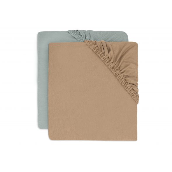 JOLLEIN PROSTĚRADLO NAPÍNACÍ 140/150 X 70/75 CM 2 KS SEA GREEN - PROSTĚRADLA - SPINKÁNÍ