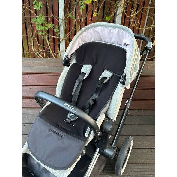 PINKIE LETNÍ PRODLOUŽENÁ PODLOŽKA SE STŘÍBREM BLACK - PODLOŽKY DO KOČÁRKU - KOČÁRKY A PŘÍSLUŠENSTVÍ