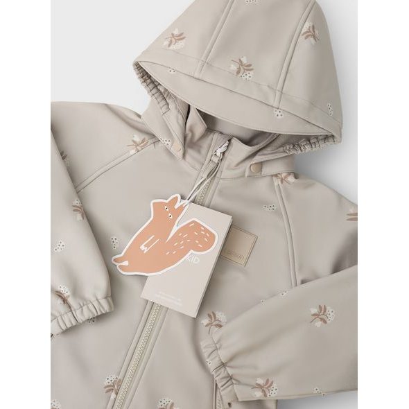 LEOKID SOFTSHELLOVÁ BUNDA LAKE SILVER CLOUD FLOWER VEL. 116 - BUNDY - PRO DĚTI
