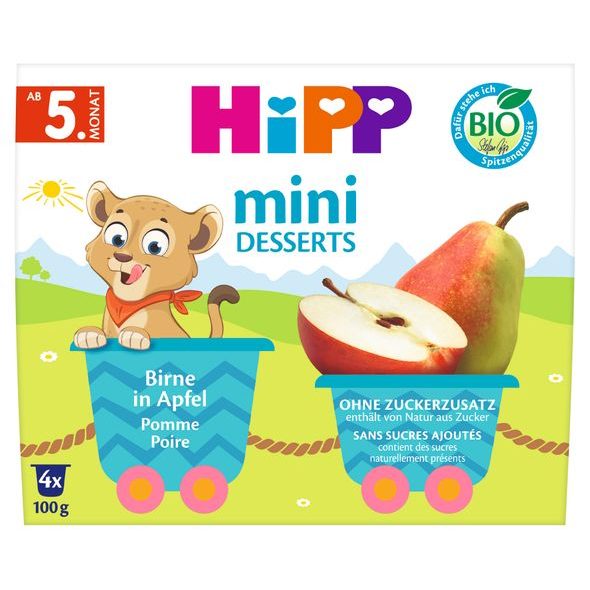 HIPP BIO JABLKA S HRUŠKAMI - OVOCE/DEZERTY - KRMENÍ