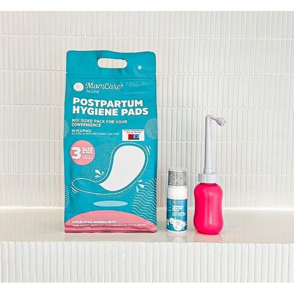 MOMCARE BY LINA ZVÝHODNĚNÝ BALÍČEK POPORODNÍ PÉČE - POPORODNÍ POMŮCKY - PRO MAMINKY