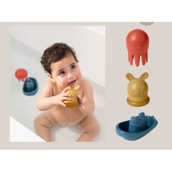 TAF TOYS SADA HRAČEK DO KOUPELE S OSUŠKOU - HRAČKY DO VANY - PRO DĚTI