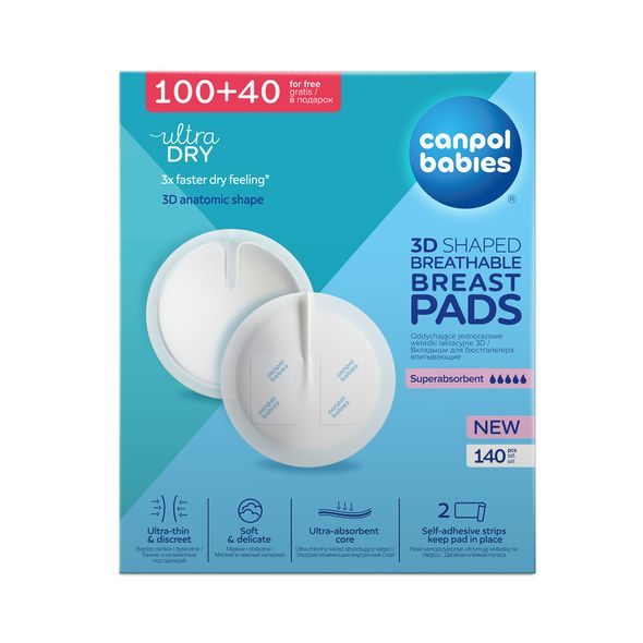 CANPOL BABIES JEDNORÁZOVÉ VLOŽKY DO PODPRSENKY 100 + 40KS - PRSNÍ VLOŽKY - PRO MAMINKY