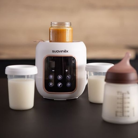 SUAVINEX SUAVINEX ELEKTRICKÁ OHŘÍVAČKA LÁHVÍ SE STERILIZÁTOREM 5 V 1 - OHŘÍVAČKY MLÉKA A STRAVY - KRMENÍ