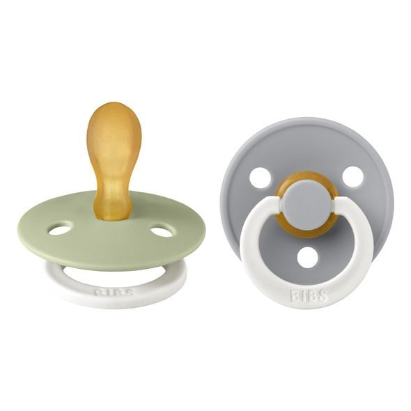BIBS COLOUR SYMETRICKÉ DUDLÍKY Z PŘÍRODNÍHO KAUČUKU 2KS VEL.2 - ŠIDÍTKA A DOPLŇKY - KRMENÍ