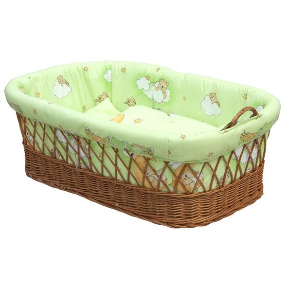 SCARLETT MOJŽÍŠŮV KOŠÍK PRO MIMINKO MRÁČEK - ZELENÁ - KOŠÍKY A KOLÉBKY - SPINKÁNÍ