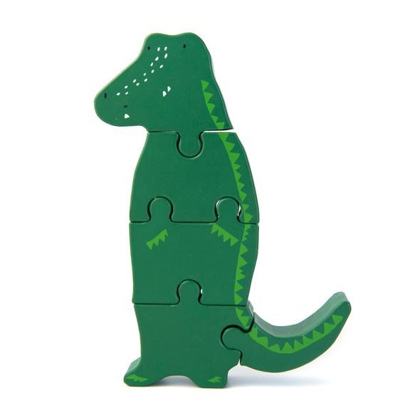 TRIXIE BABY DŘEVĚNÉ PUZZLE ZVÍŘÁTKO CROCODILE - MOTORICKÉ A HRY - PRO DĚTI