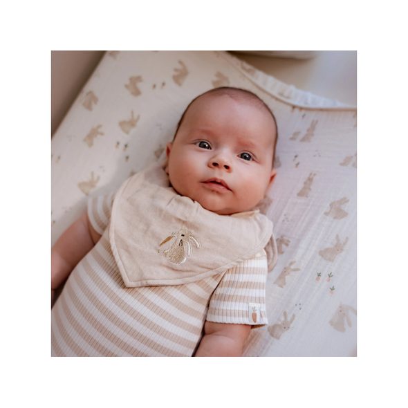 LITTLE DUTCH BRYNDÁČEK BANDANA 2 KS BABY BUNNY - BRYNDÁKY - KRMENÍ