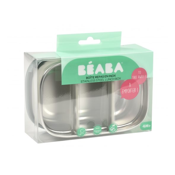 BEABA SVAČINOVÝ BOX NEREZ VELVET GREY / BALTIC BLUE - KRABIČKY NA SVAČINU - KRMENÍ