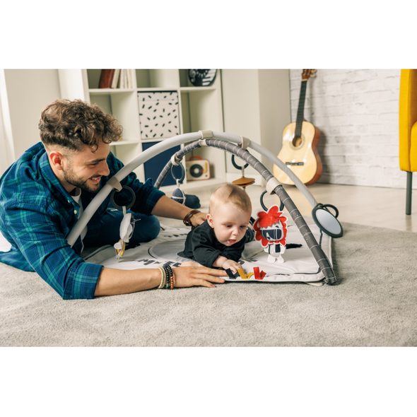 TINY LOVE HRACÍ DEKA S HRAZDOU ČTVERCOVÁ GYMINI TINY ROCKERS - HRACÍ DEKY - PRO DĚTI